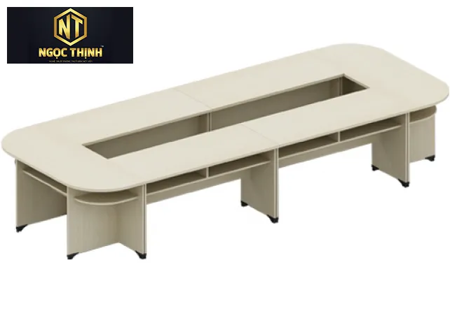 Bàn họp gỗ melamine quây có rỗng ở giữa ATH4016